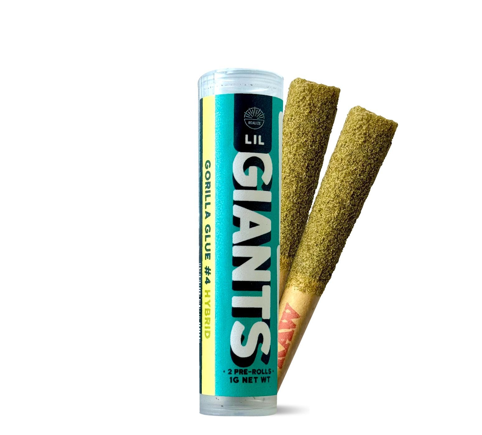 Realize Lil Giants Pre-Rolls, Gorilla Glue #4, 0.5g x 2